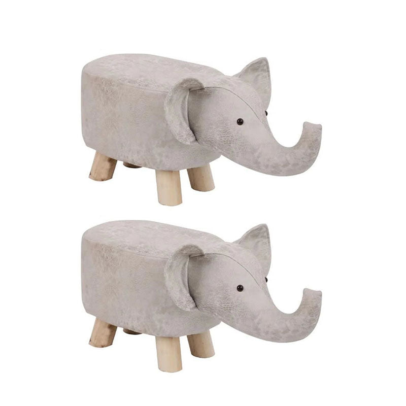 Contemporary Specialty Pouf Faux Leather Upholstered Ottoman