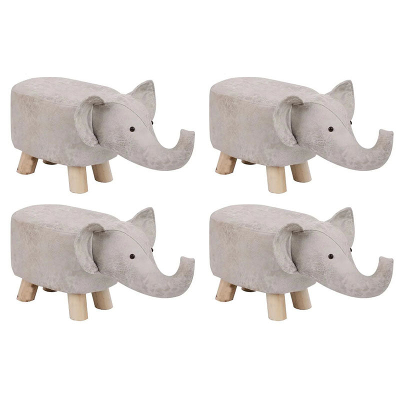 Contemporary Specialty Pouf Faux Leather Upholstered Ottoman