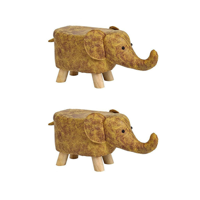 Contemporary Specialty Pouf Faux Leather Upholstered Ottoman