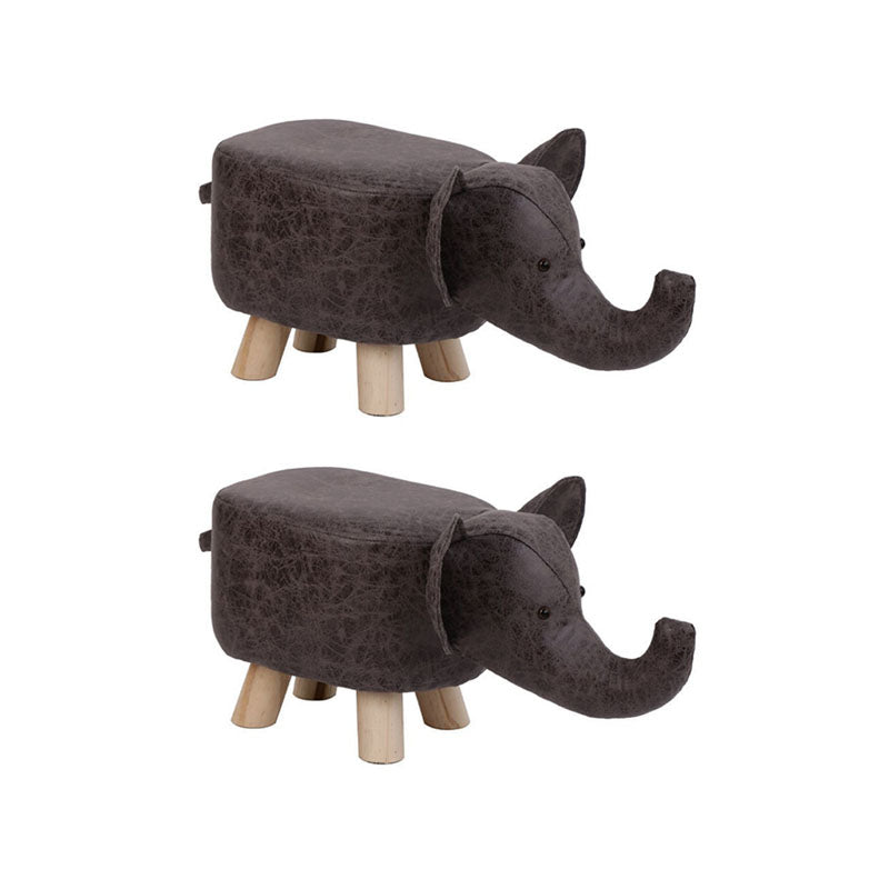 Contemporary Specialty Pouf Faux Leather Upholstered Ottoman