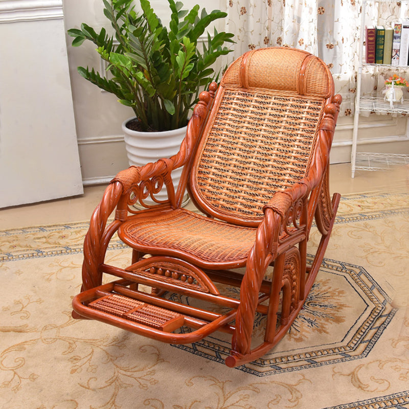 Modern Rocker Chair Pure Color Wooden Rocking Chair for Living Room