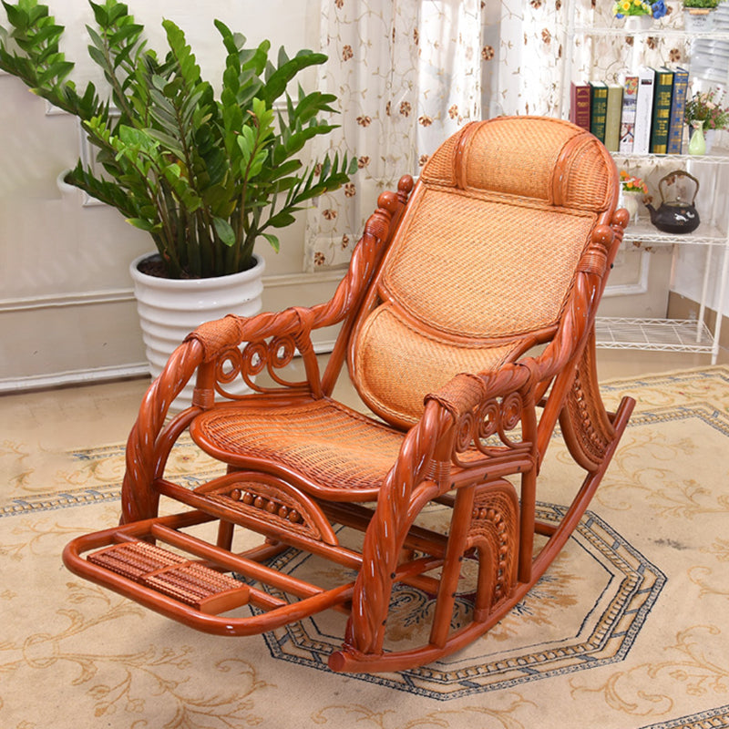 Modern Rocker Chair Pure Color Wooden Rocking Chair for Living Room