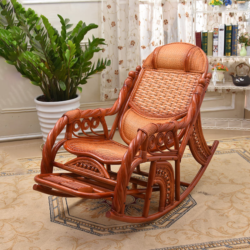 Modern Rocker Chair Pure Color Wooden Rocking Chair for Living Room