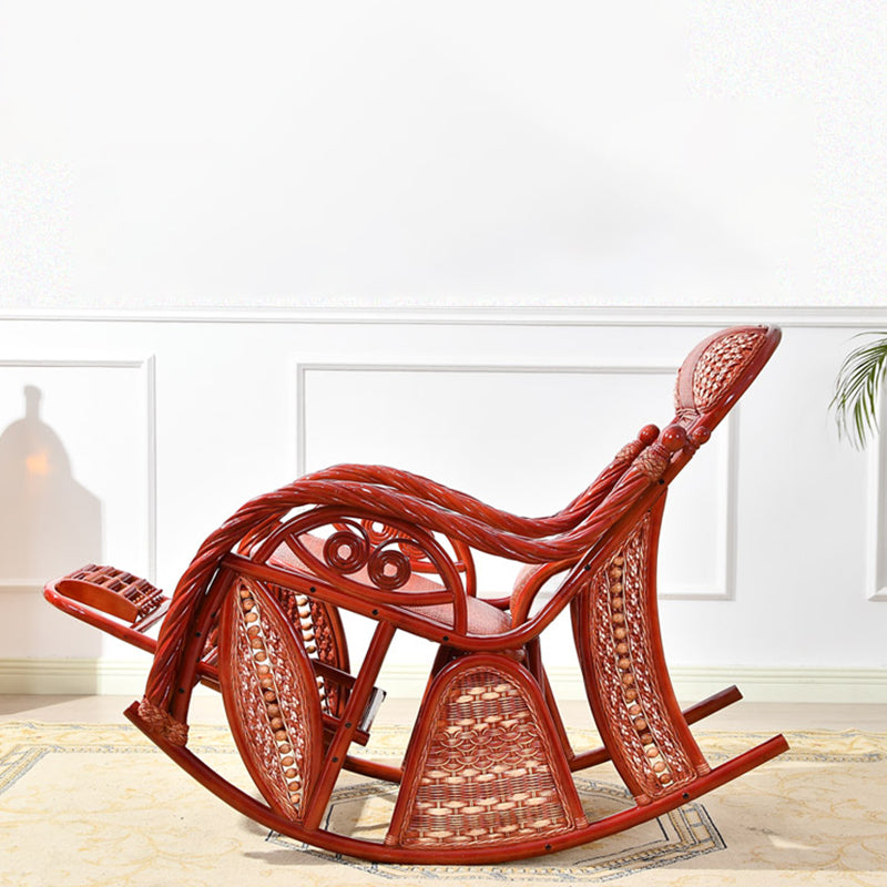 Modern Rocker Chair Pure Color Wooden Rocking Chair for Living Room