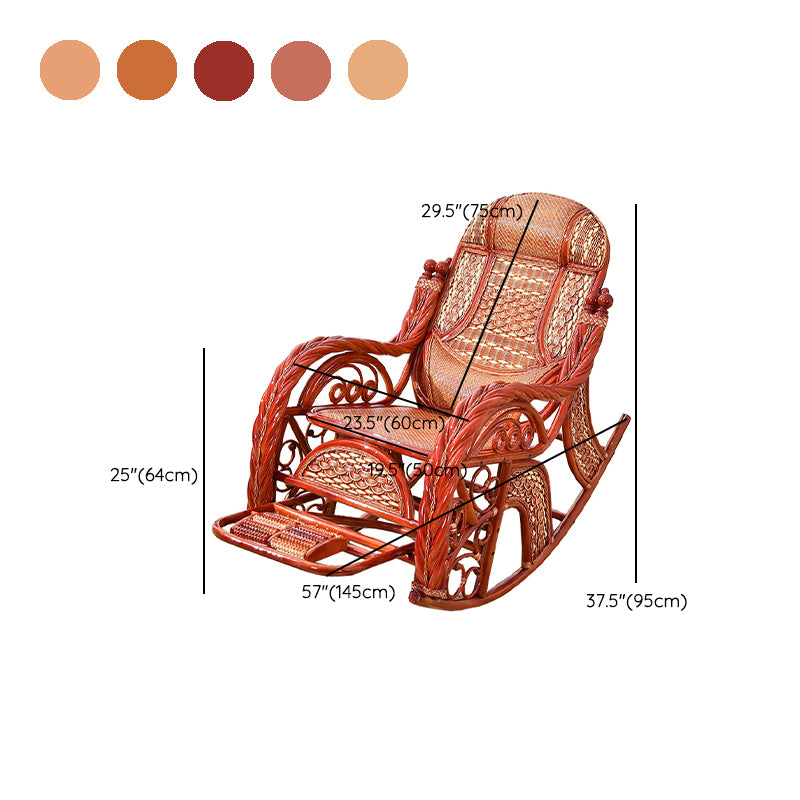 Modern Rocker Chair Pure Color Wooden Rocking Chair for Living Room
