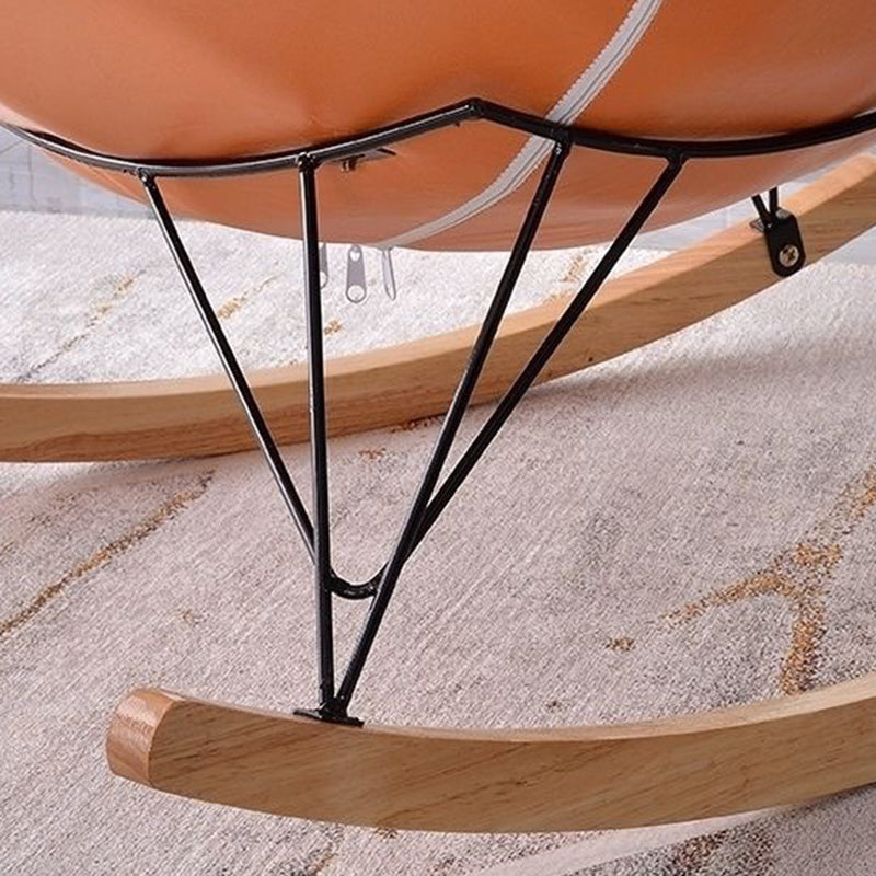 Modern Rocking Chair Upholstered Button-Tufted Glider for Living Room