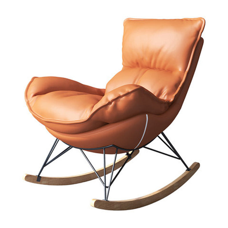 Leisure Solid Color Rocker Chair Water Resistant Glider Chair with Ottoman