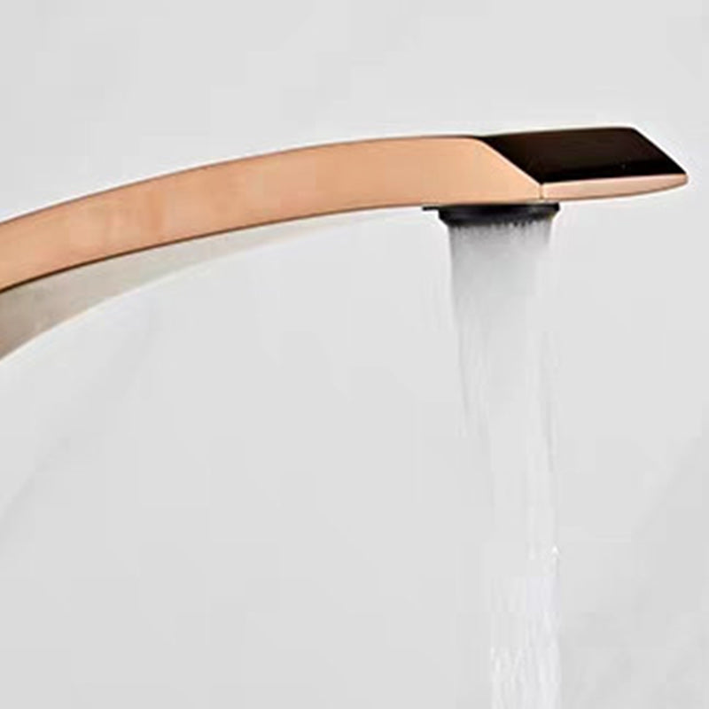 Light Luxury Bathroom Faucet Single Hole Basin Lavatory Faucet with Lever Handle