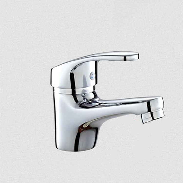 Contemporary Single Handle Kitchen Faucet Low Profile Faucet in Chrome