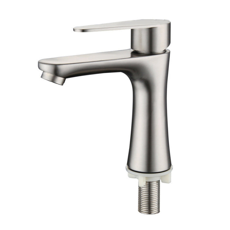 Contemporary Single Handle Kitchen Faucet Low Profile Faucet in Chrome