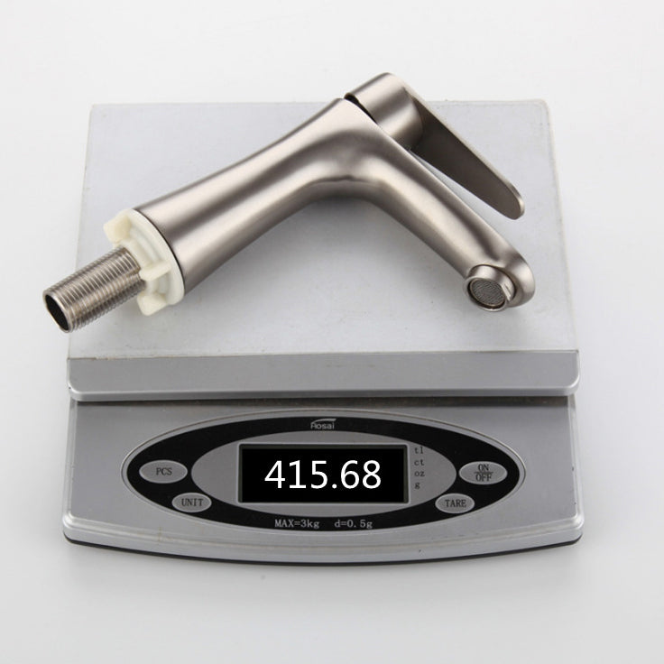 Contemporary Single Handle Kitchen Faucet Low Profile Faucet in Chrome