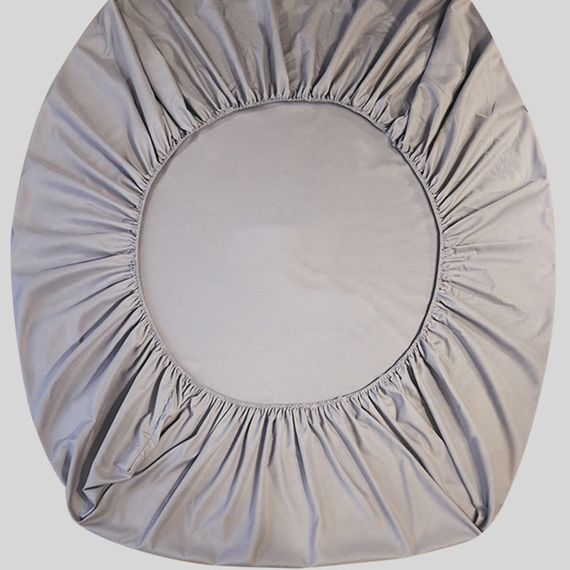 Plain Weave Sheet Solid Color Bed Sheet Breathable Cotton Fitted Sheet