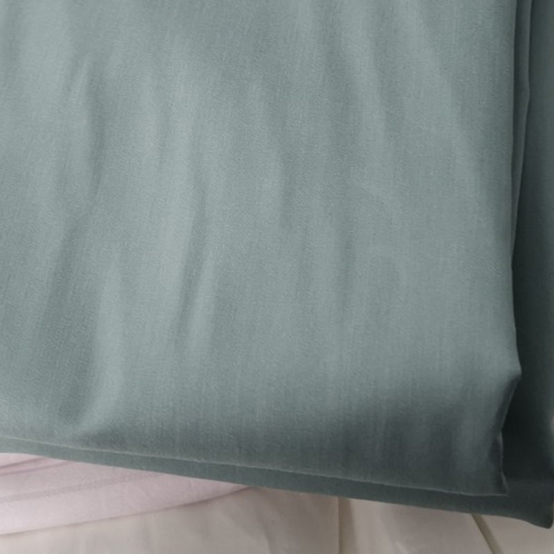 Cotton Fitted Sheet 1-Piece Silky Pure Color Wrinkle Resistant Sheet Set