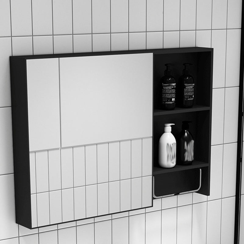 Contemporary Black Bath Vanity Metal Open Console with Sink Set