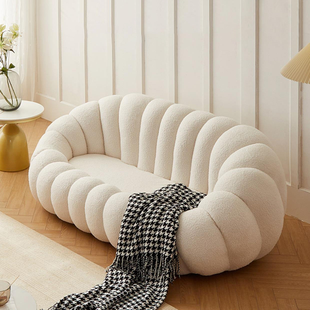 Contemporary Sofa with Sloped Arms 26.77" High Standard Sofa