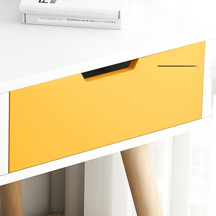 Scandinavian 2-Drawers Table Dressing Table Wood Mirror Make-up Vanity