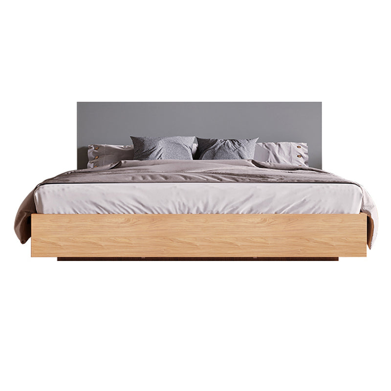Lift Up Storage Panel Bed Rectangular Panel Platform Bed Natural