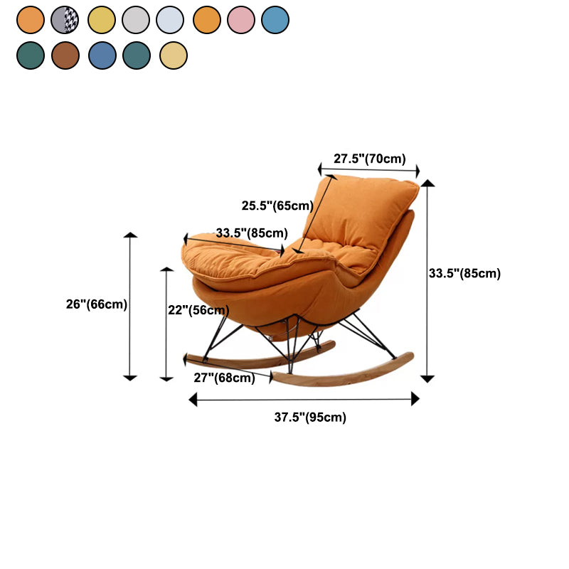 Modern Rocker Upholstered Tufted Cushions with Light Legs Glider