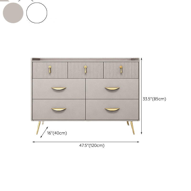 Manufactured Wood Dresser Glam Storage Chest with 6/7 Drawers