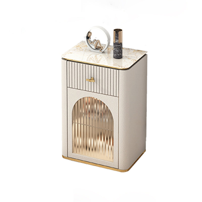 11.7-inch Width Glam Storage Chest Dresser Stone Storage Chest