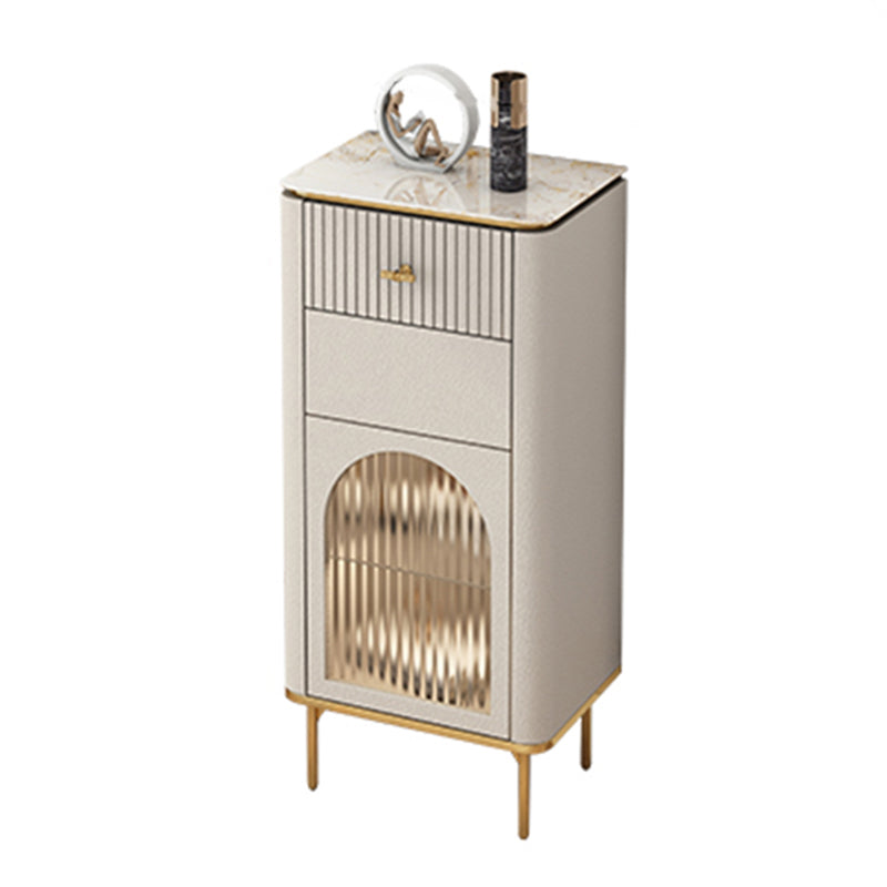 11.7-inch Width Glam Storage Chest Dresser Stone Storage Chest