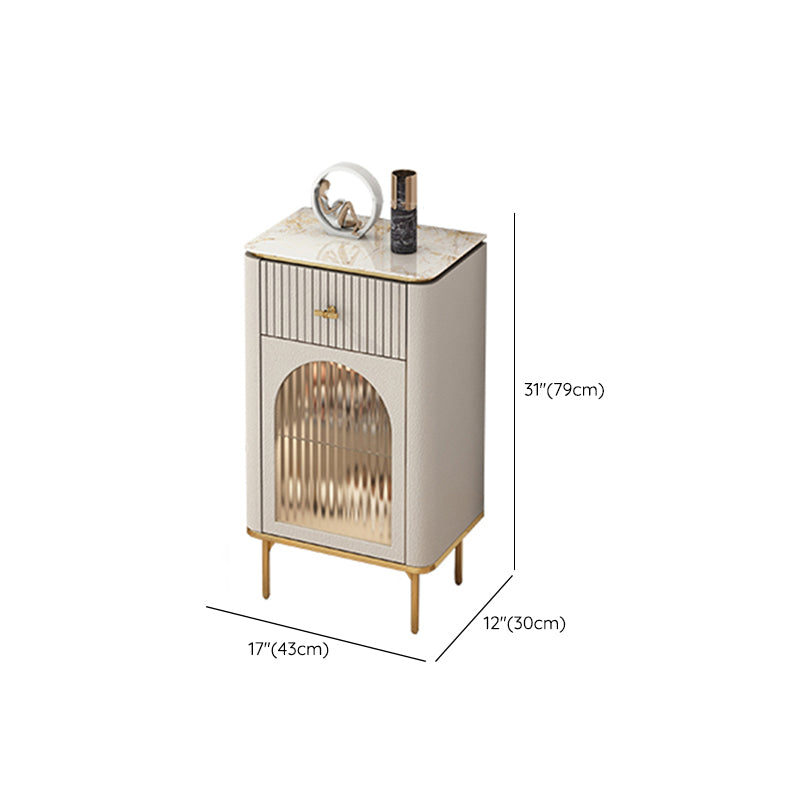 11.7-inch Width Glam Storage Chest Dresser Stone Storage Chest