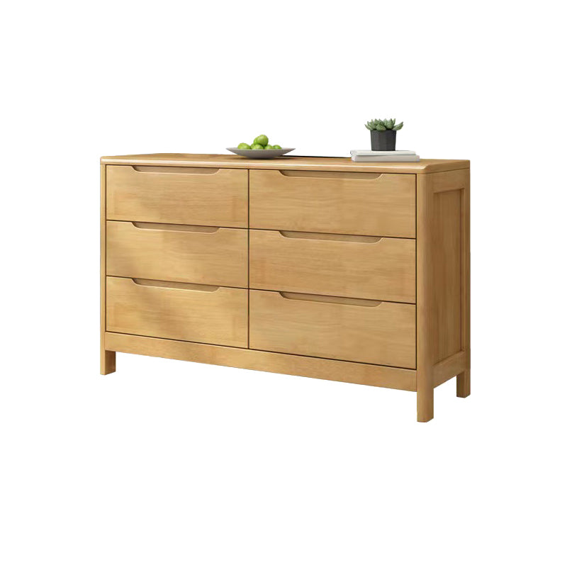 Rubber Wood Contemporary Storage Chest Home Chest with Drawers