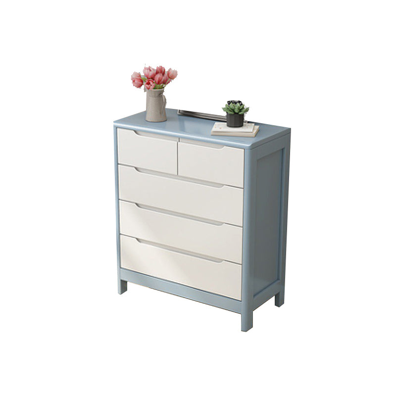 Rubber Wood Contemporary Storage Chest Home Chest with Drawers