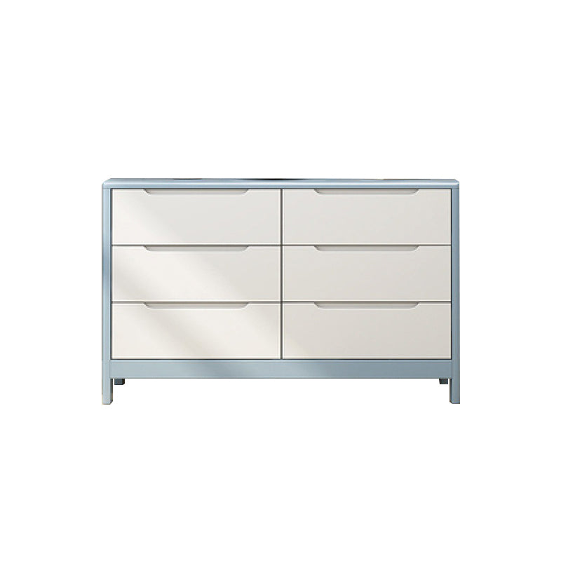 Rubber Wood Contemporary Storage Chest Home Chest with Drawers