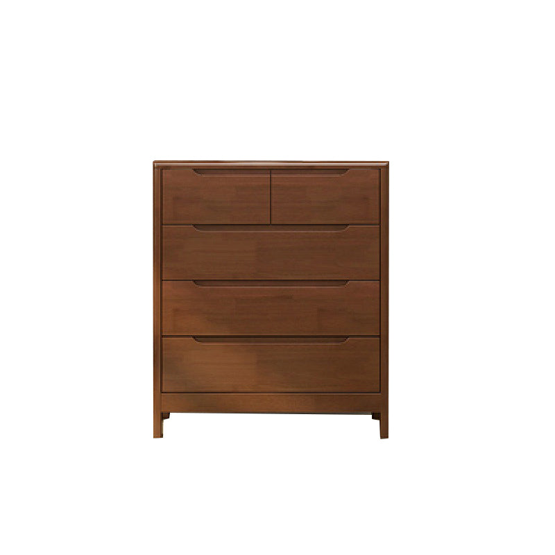 Rubber Wood Contemporary Storage Chest Home Chest with Drawers