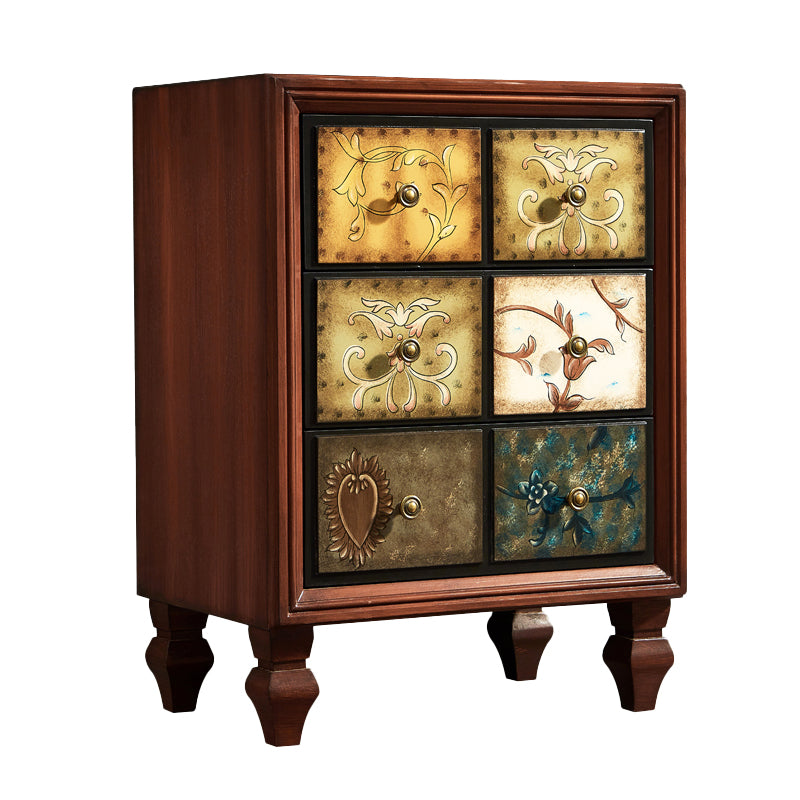 American Traditional Wooden Storage Chest Home Chest with Drawers