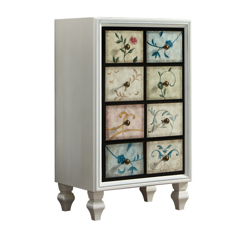 American Traditional Wooden Storage Chest Home Chest with Drawers