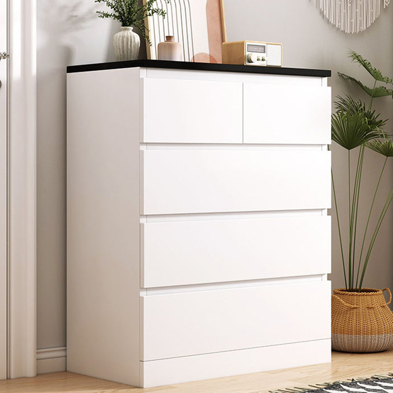 Contemporary Bedroom Wooden Storage Chest Vertical Chest with Drawers