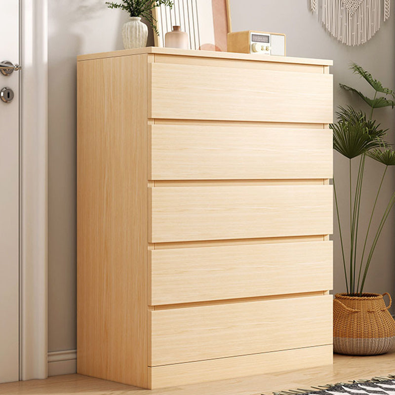 Contemporary Bedroom Wooden Storage Chest Vertical Chest with Drawers