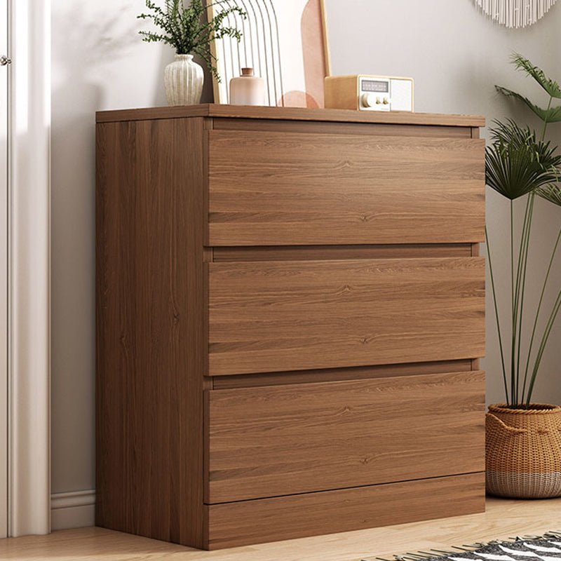 Contemporary Bedroom Wooden Storage Chest Vertical Chest with Drawers