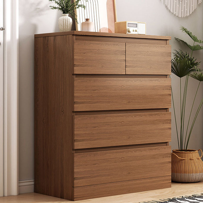 Contemporary Bedroom Wooden Storage Chest Vertical Chest with Drawers