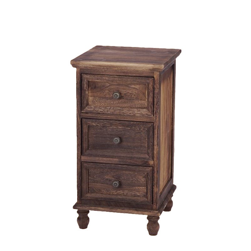 Nautical Solid Wood Storage Chest Bedroom Vertical Chest with Drawers