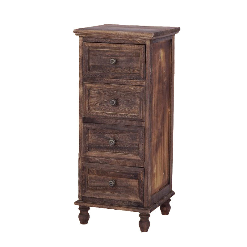 Nautical Solid Wood Storage Chest Bedroom Vertical Chest with Drawers