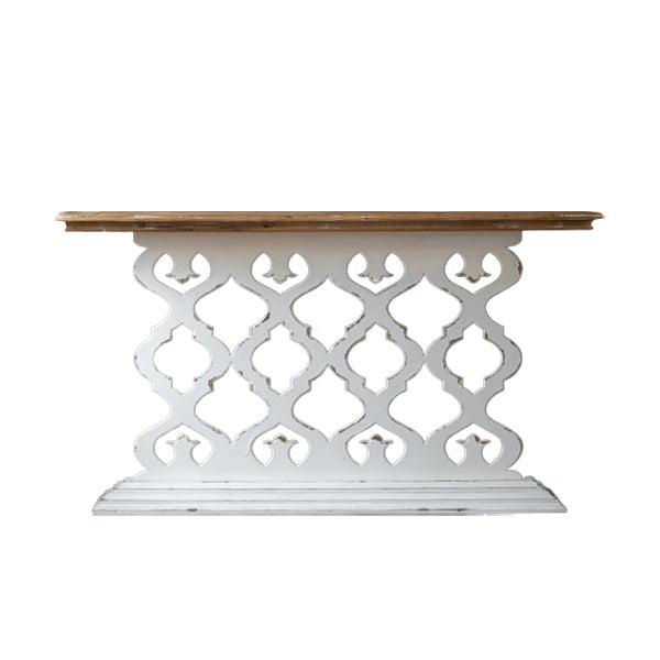 French Country Solid Wood Console Table Distressed Accent Table