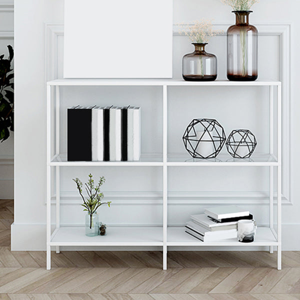3-Shelf Contemporary Console Accent Table Antique Finish Console Sofa Table in Metal