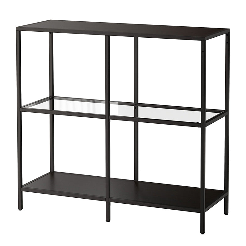 3-Shelf Contemporary Console Accent Table Antique Finish Console Sofa Table in Metal