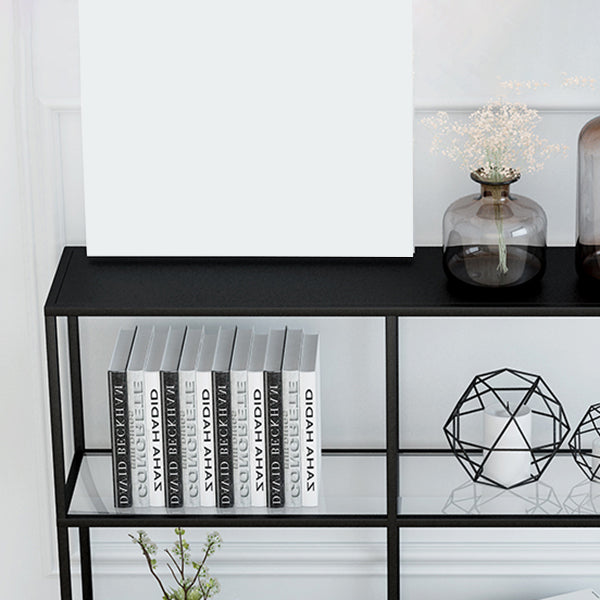 3-Shelf Contemporary Console Accent Table Antique Finish Console Sofa Table in Metal
