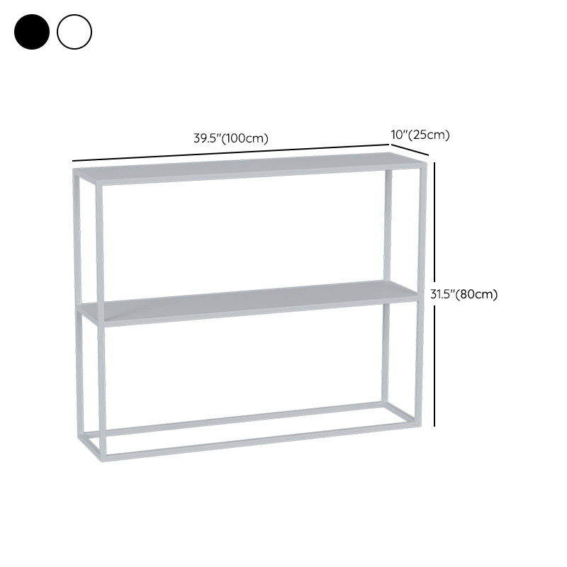 Modern Console Accent Table Antique Finish Rectangle Console Sofa Table in Metal