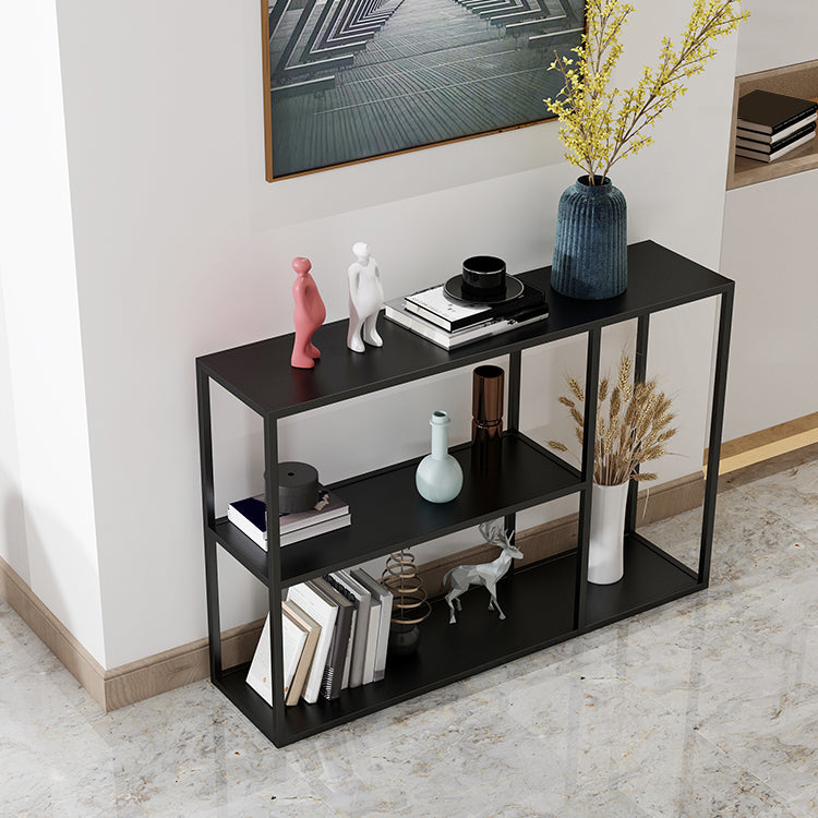 Modern Rectangle Console Accent Table Antique Finish Console Sofa Table in Metal