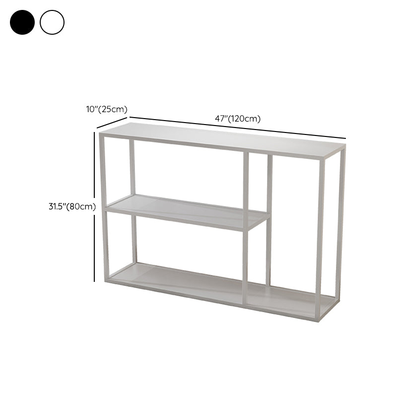 Modern Rectangle Console Accent Table Antique Finish Console Sofa Table in Metal