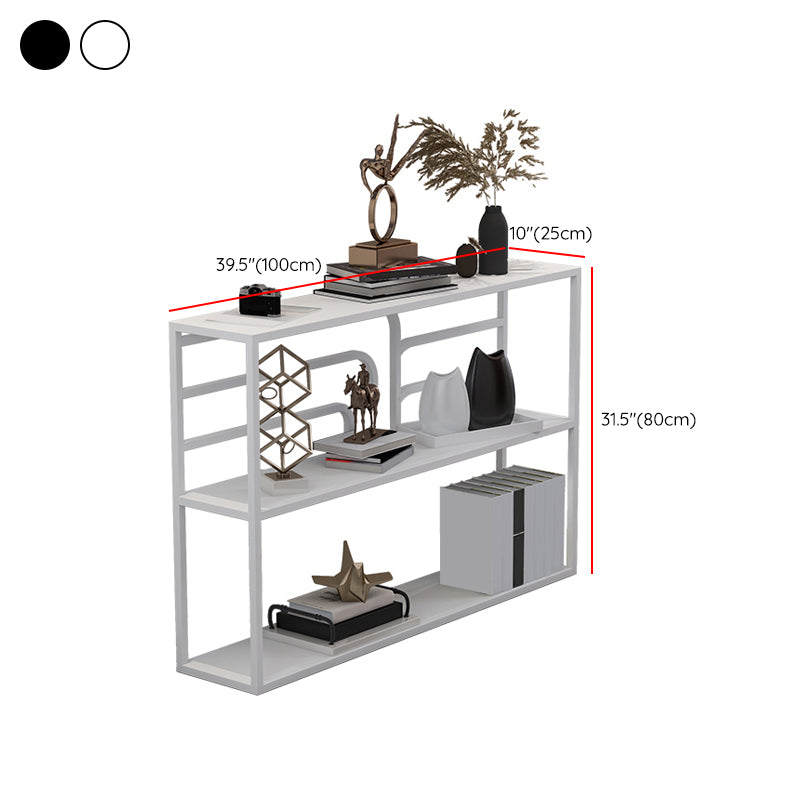 9.84" W Contemporary Console Accent Table Antique Finish Console Sofa Table in Metal