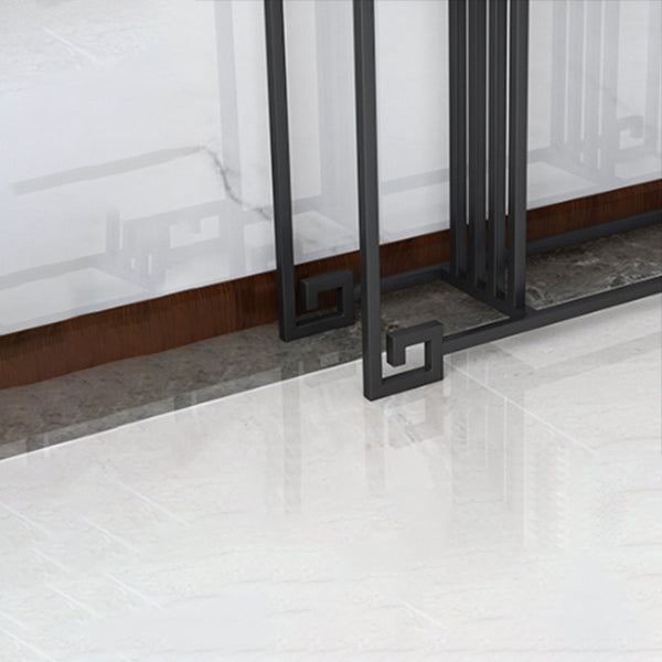 Contemporary Iron Console Sofa Table Rectangle Marble End Table for Hall