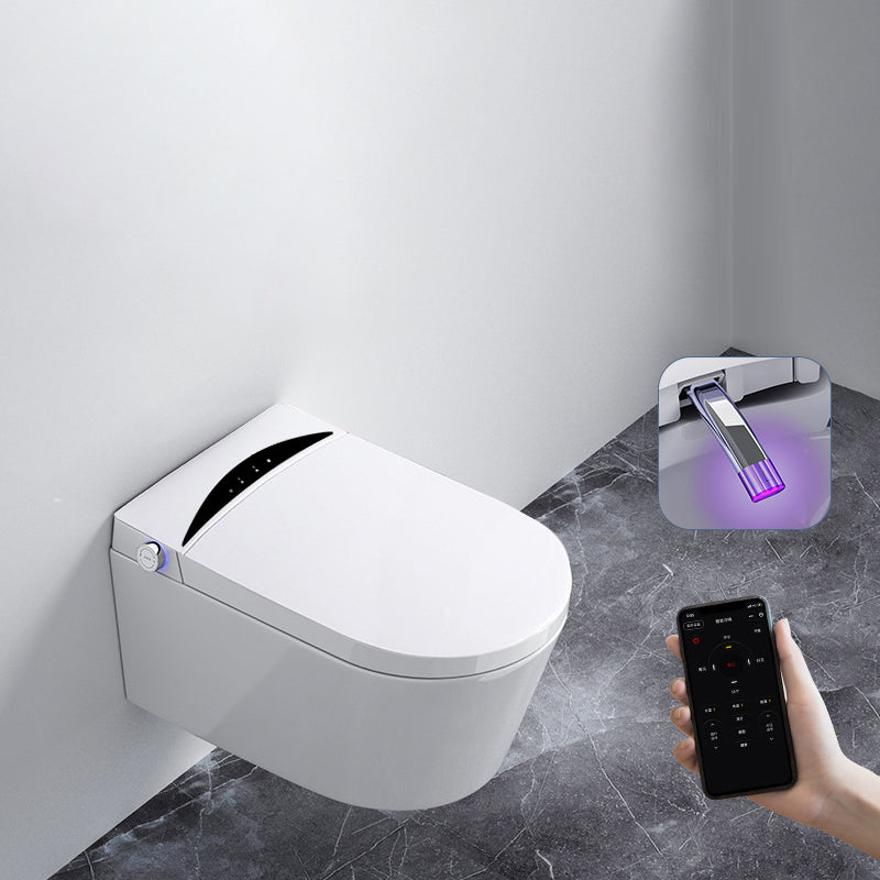 Contemporary 1-Piece Bidet Toilet Wall Mount Toilet Bowl for Washroom
