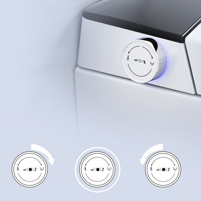 Contemporary 1-Piece Bidet Toilet Wall Mount Toilet Bowl for Washroom