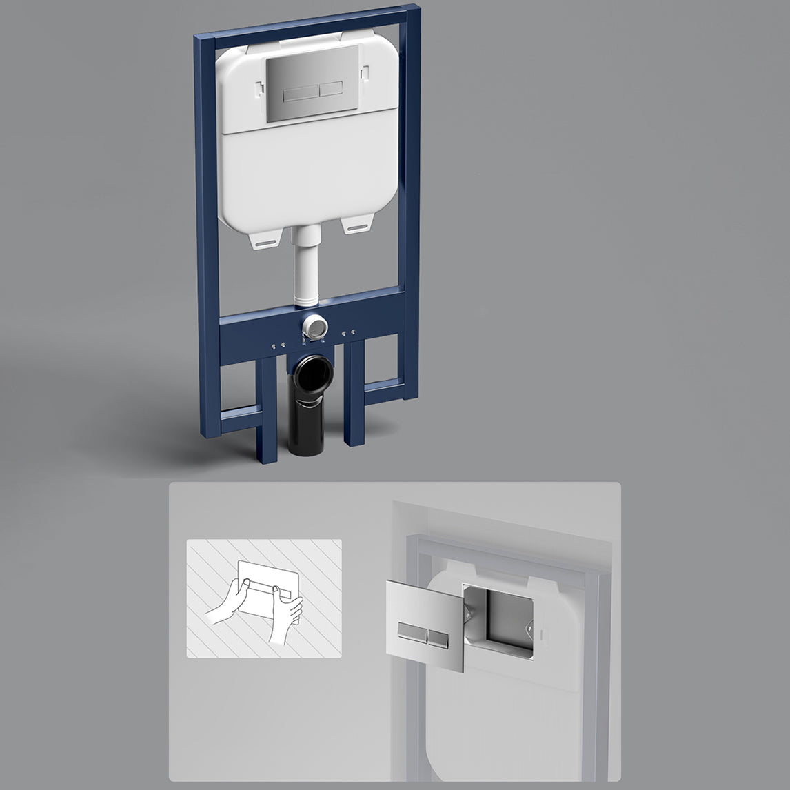 Modern White Wall Mount Urine Toilet Siphon Jet Toilet Bowl with Toilet Seat